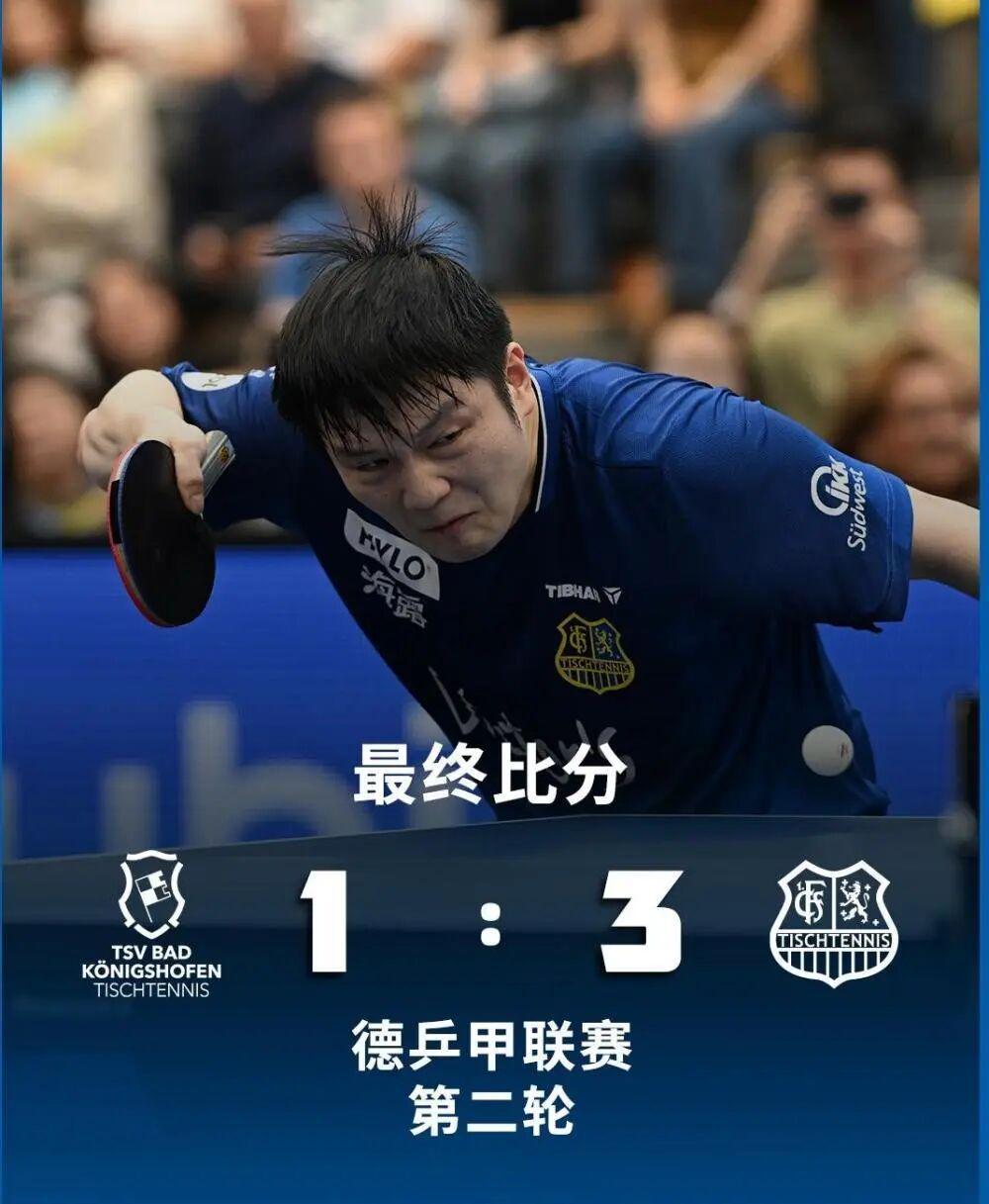 樊振东德甲赛场迎首胜